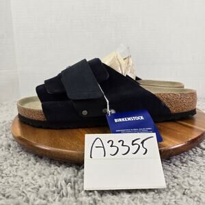 Birkenstock Kyoto Dark Navy Suede Leather Casual Lifestyle Daily Sandal Mens 45